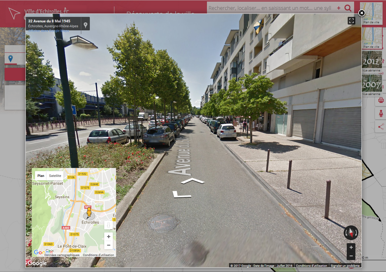 Je me déplace virtuellement dans les rues Je me déplace virtuellement dans les rues