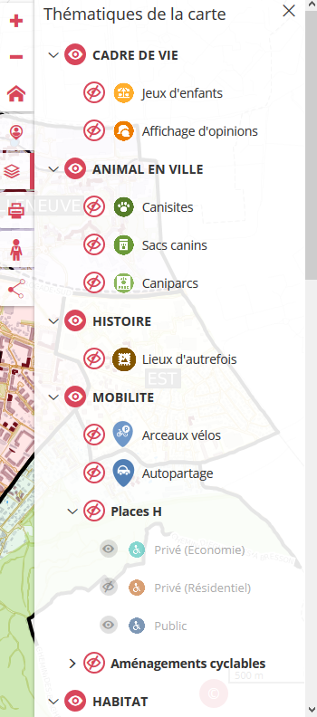 J'affiche une thématique sur la carte J'affiche une thématique sur la carte