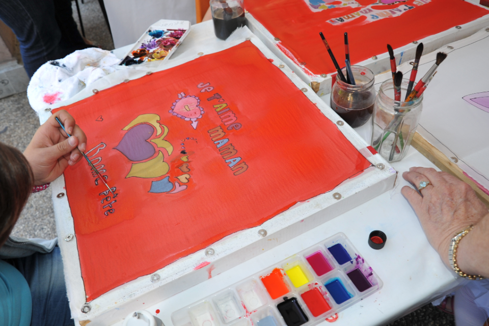 Atelier de peinture Am'Artistes en soie