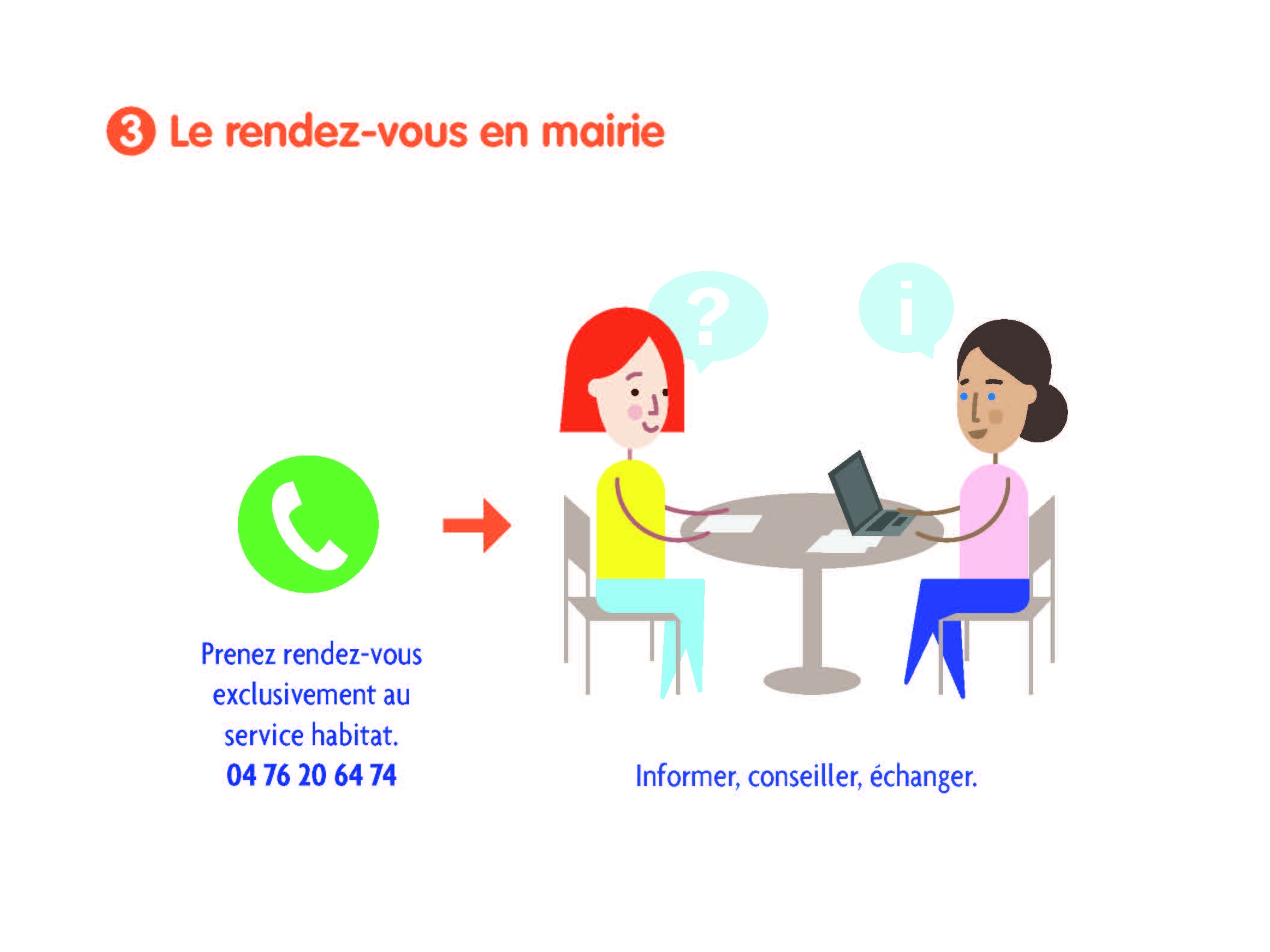 Illustration demande de logement social : rendez-vous en mairie