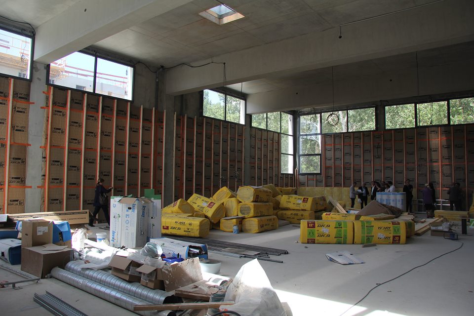 Salle d'activités du Rayon vert en cours d'aménagement Salle d'activités du Rayon vert en cours d'aménagement