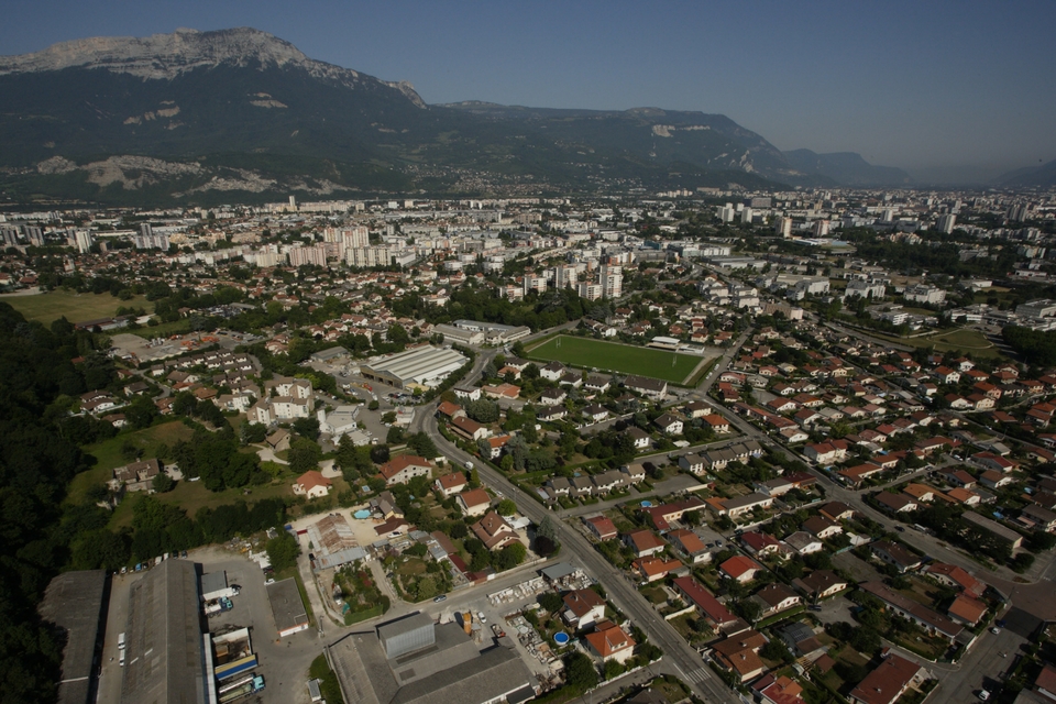 Vue aérienne d'Echirolles