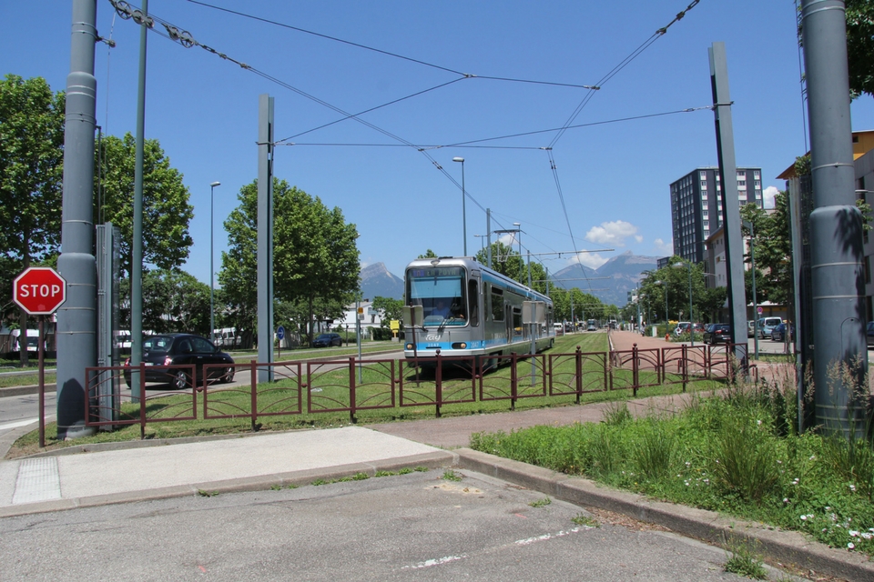 Tramway ligne A Ligne A de tramway au terminus Denis Papin