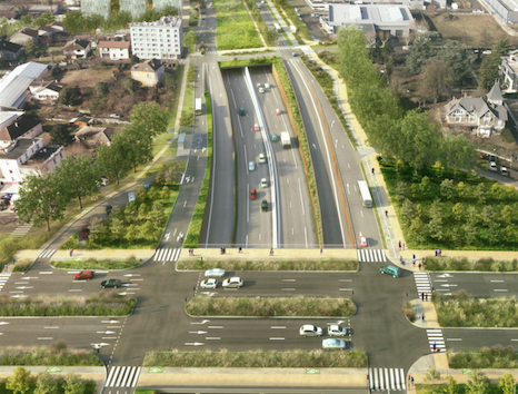 Image du projet d'aménagement de l'échangeur du Rondeau et de la A480