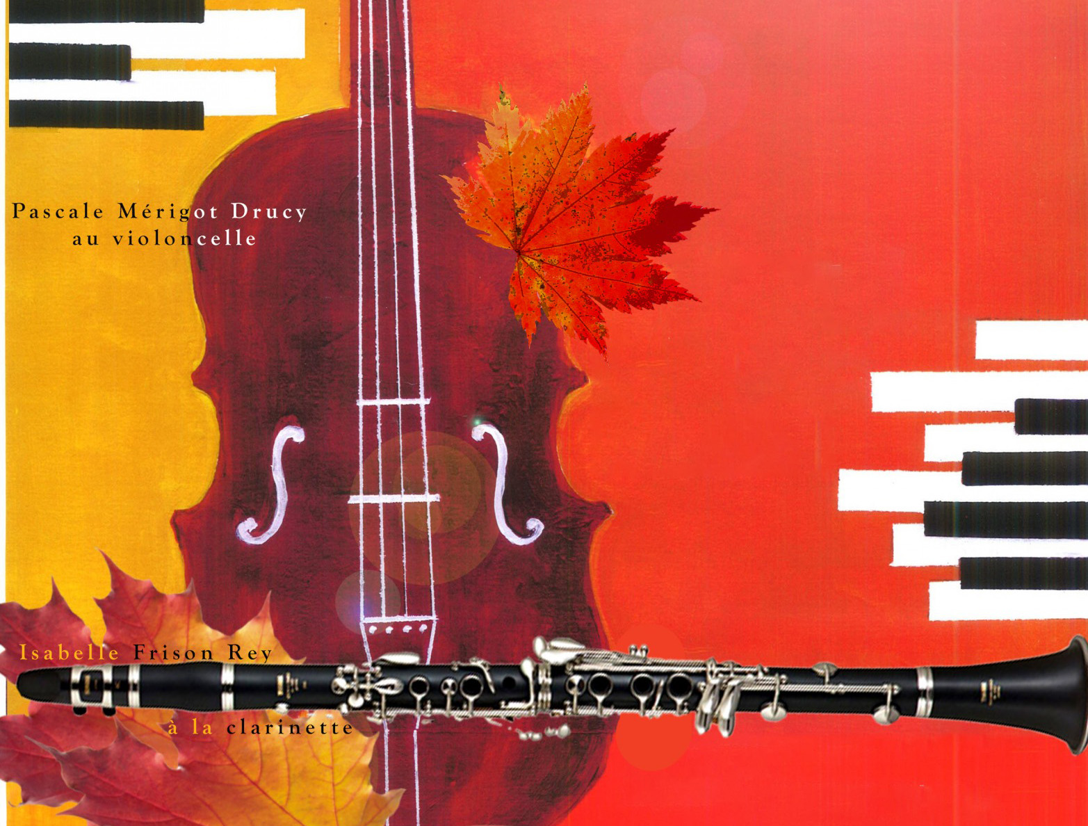 Affiche du concert de la chorale de l'amitié du conservatoire de musique Jean-Wiéner