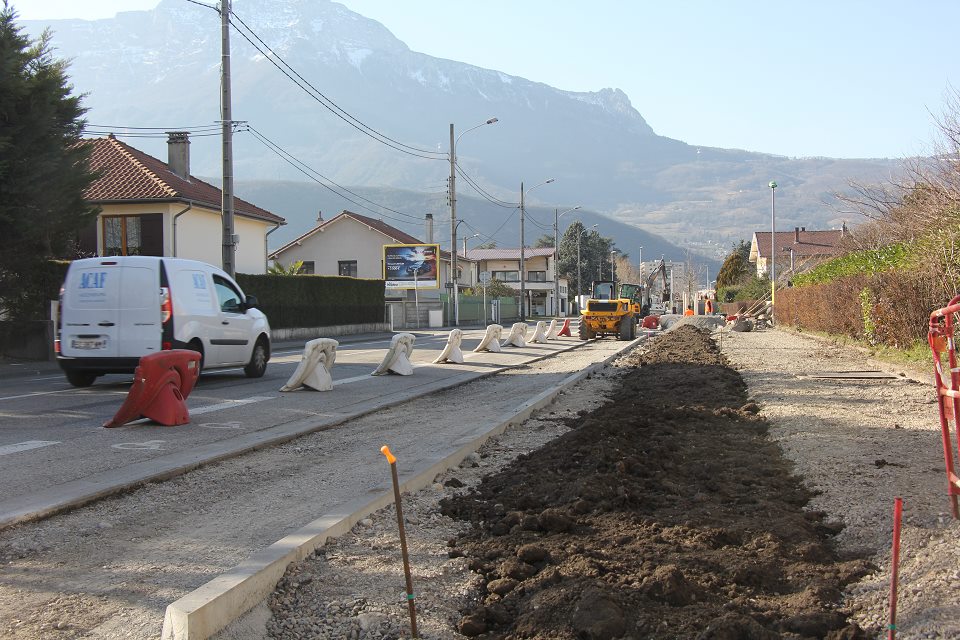 La rue Manouchian en travaux