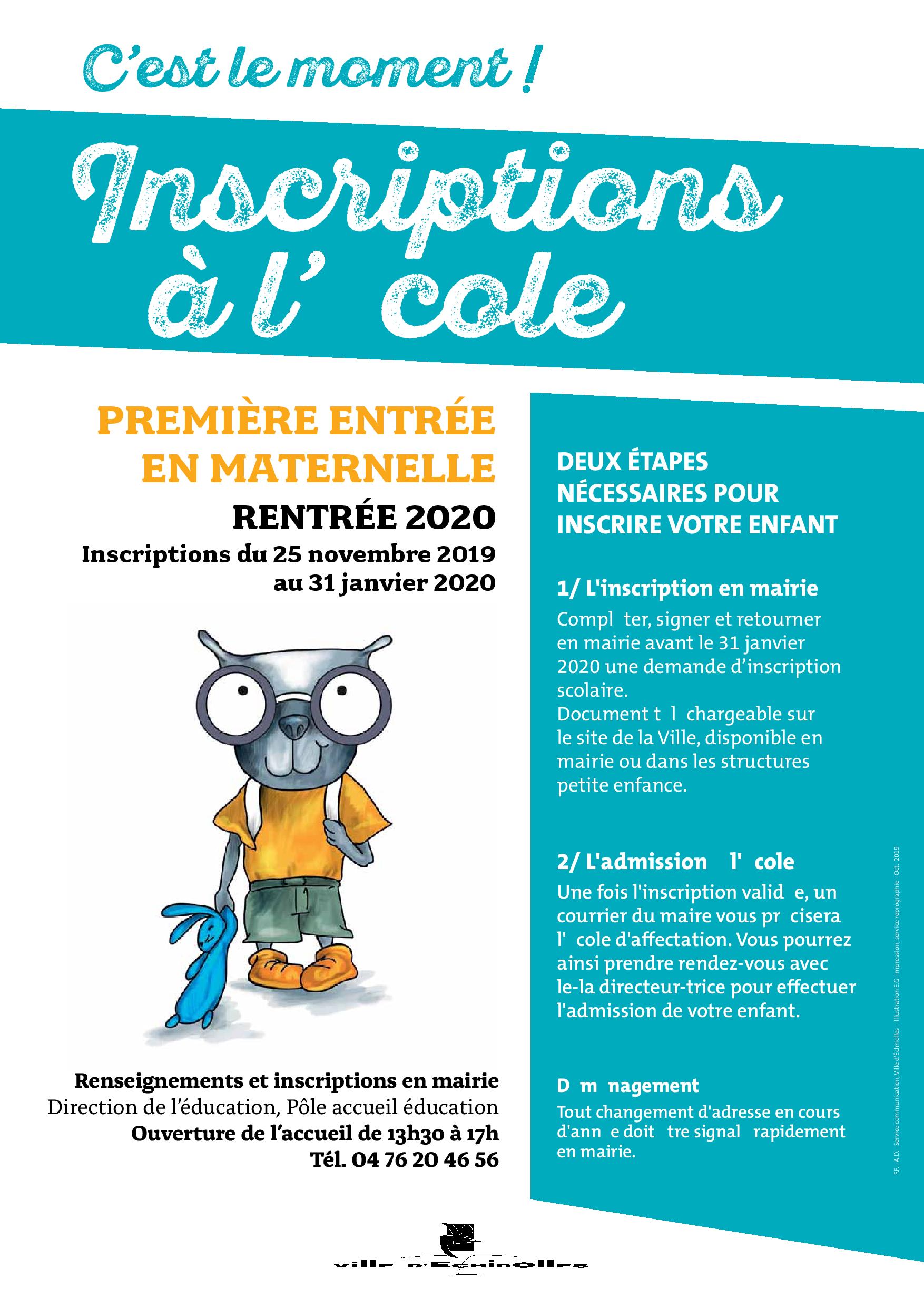 Inscriptions à l’école : première entrée en maternelle