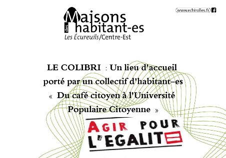Le Colibri : Agir pour l'égalité Le Colibri : Agir pour l'égalité
