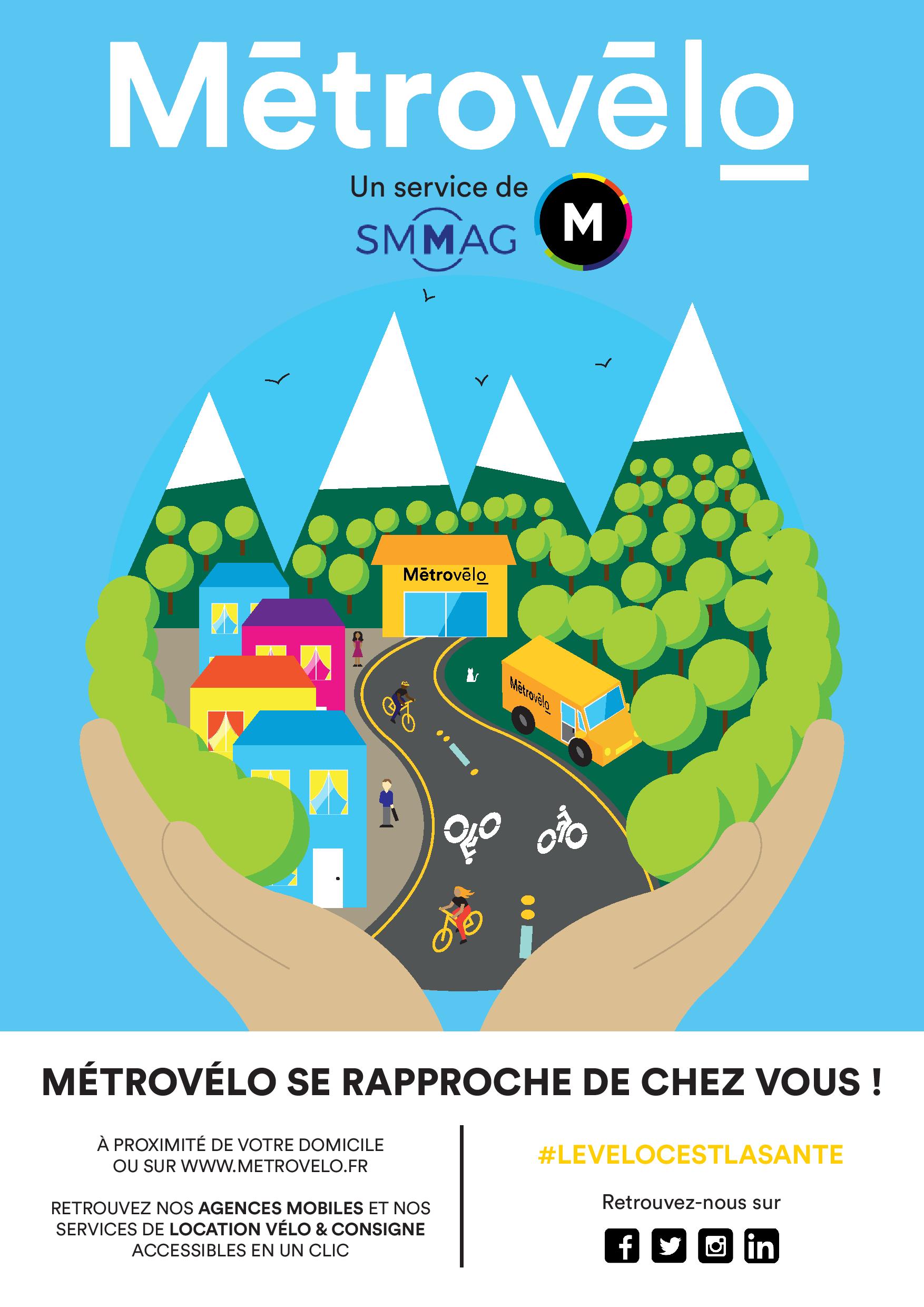 MétroVélo Affiche présentant le service MétroVélo