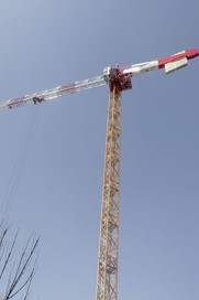 Vue d'une grue de travaux