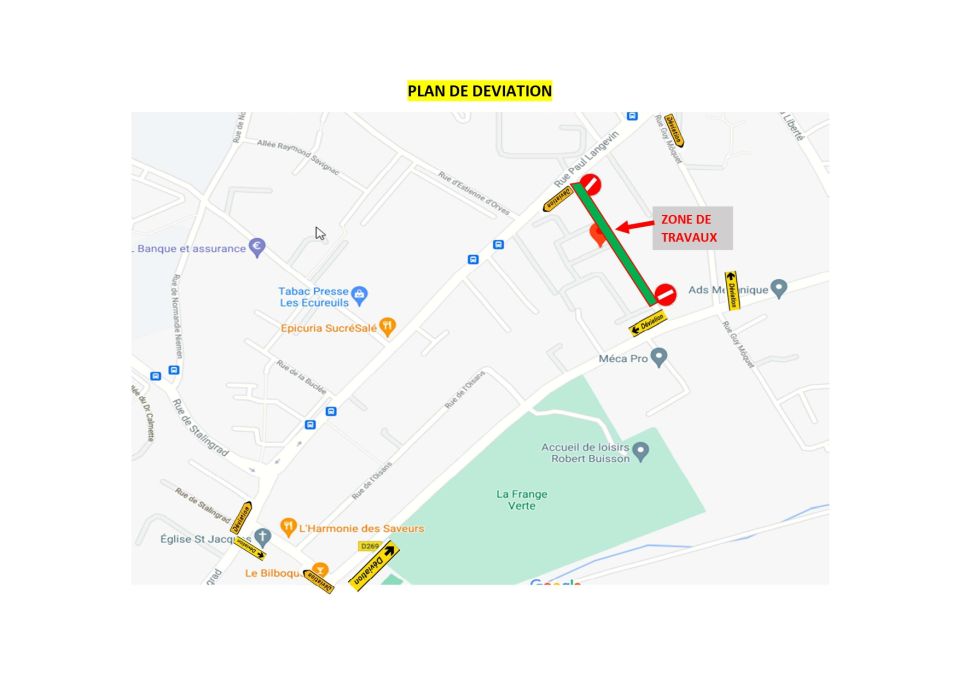 Travaux rue Lucien-Sampaix - Plan de déviation Travaux rue Lucien-Sampaix - Plan de déviation