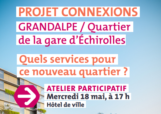 Projet Connexions : flyer atelier participatif le 18/05 à 17h