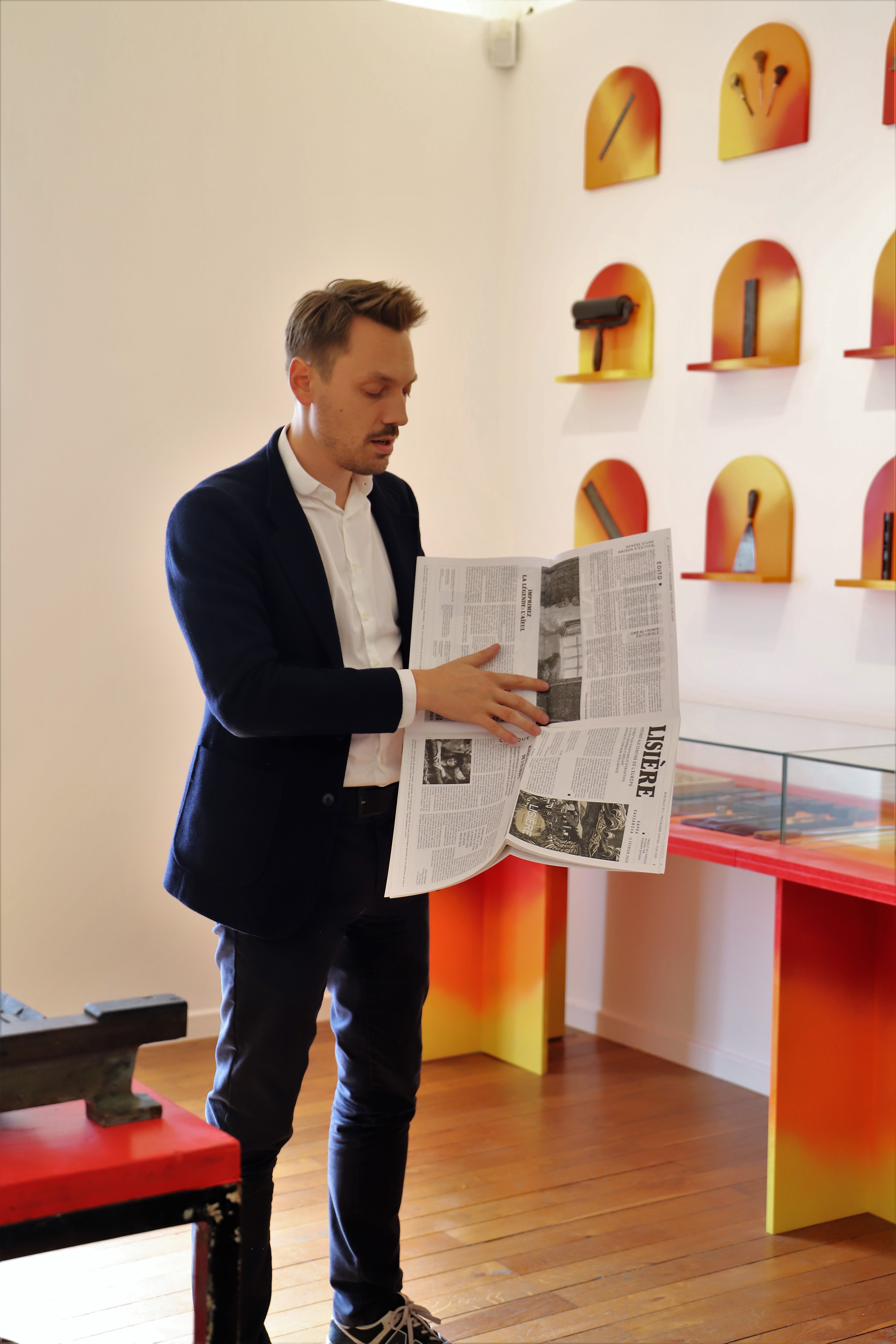 Cyril Gay, éditeur, a proposé une visite de l'exposition Marchialy, à livre ouvert.