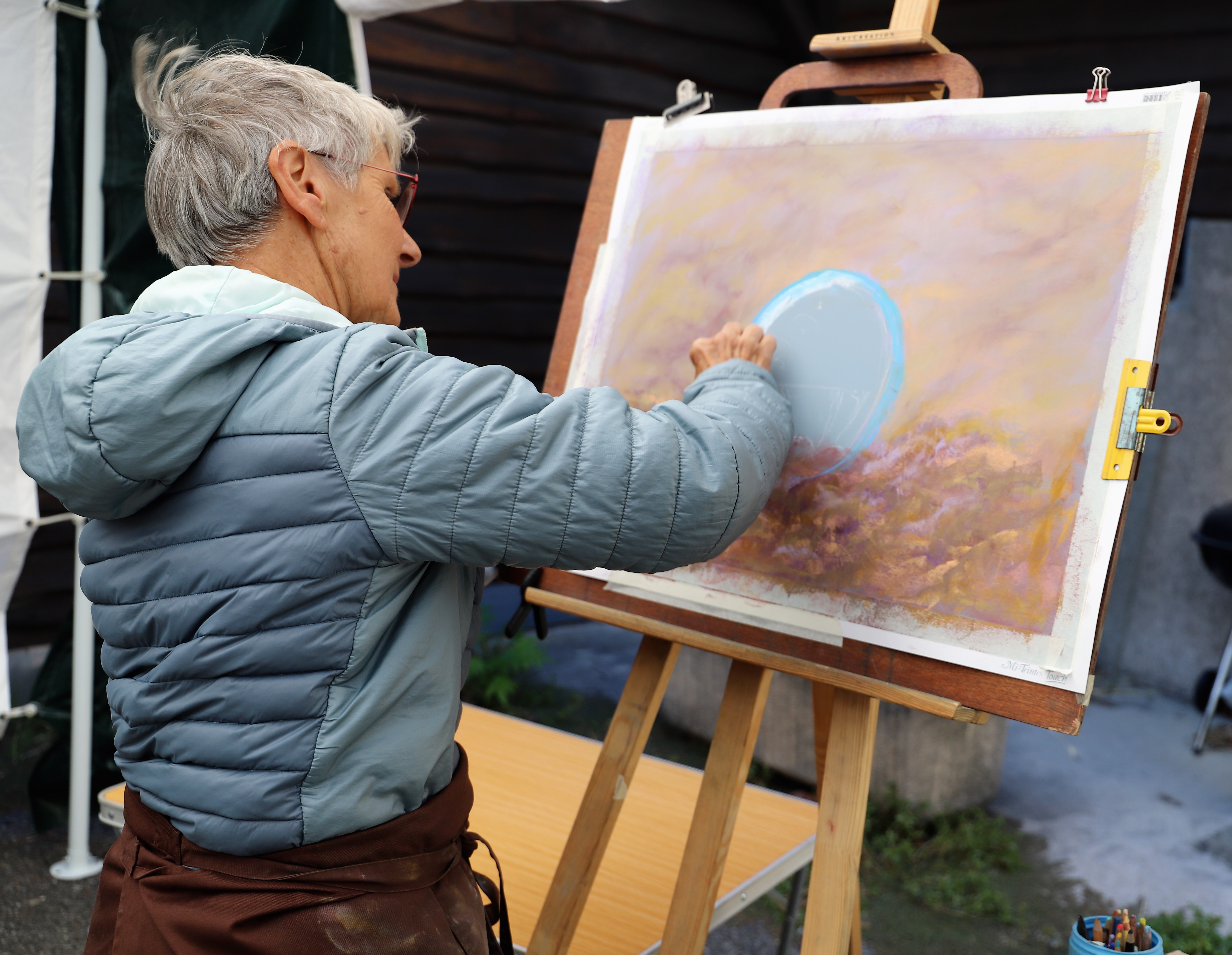 L'association Pastel en Dauphiné exposait les toiles des adhérents et proposait une initiation au pastel.