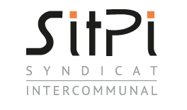 Logo du SITPI : texte en noir avec point des "i" en rouge