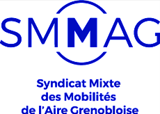Logo du SMMAG Le logo du SMMAG (Syndicat Mixte des Mobilités de l’Aire Grenobloise)