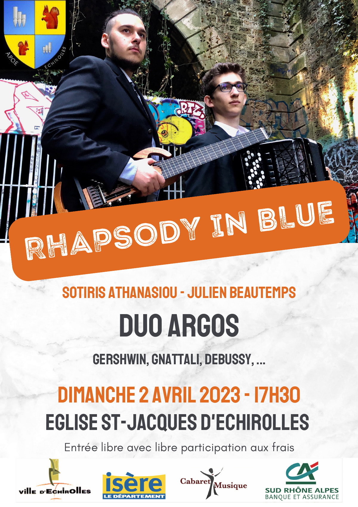 Duo Argos en concert Affiche du concert Duo Argos