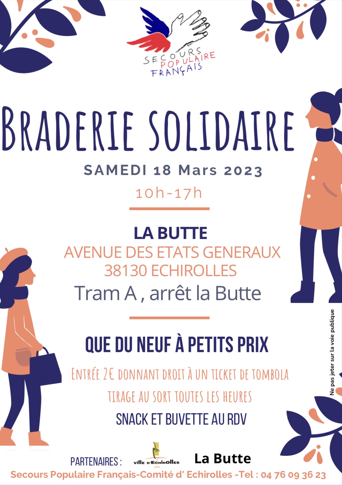 Affiche de la braderie solidaire