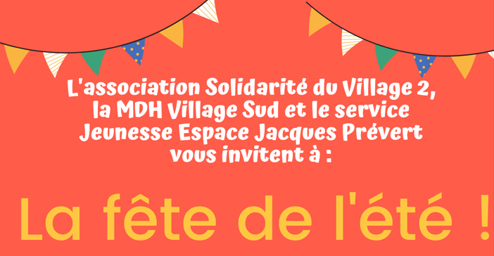 Affiche de la fête de l'été à l'Espace Jacques Prévert