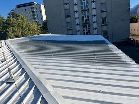 Toit recouvert de peinture blanche Toit recouvert de peinture blanche