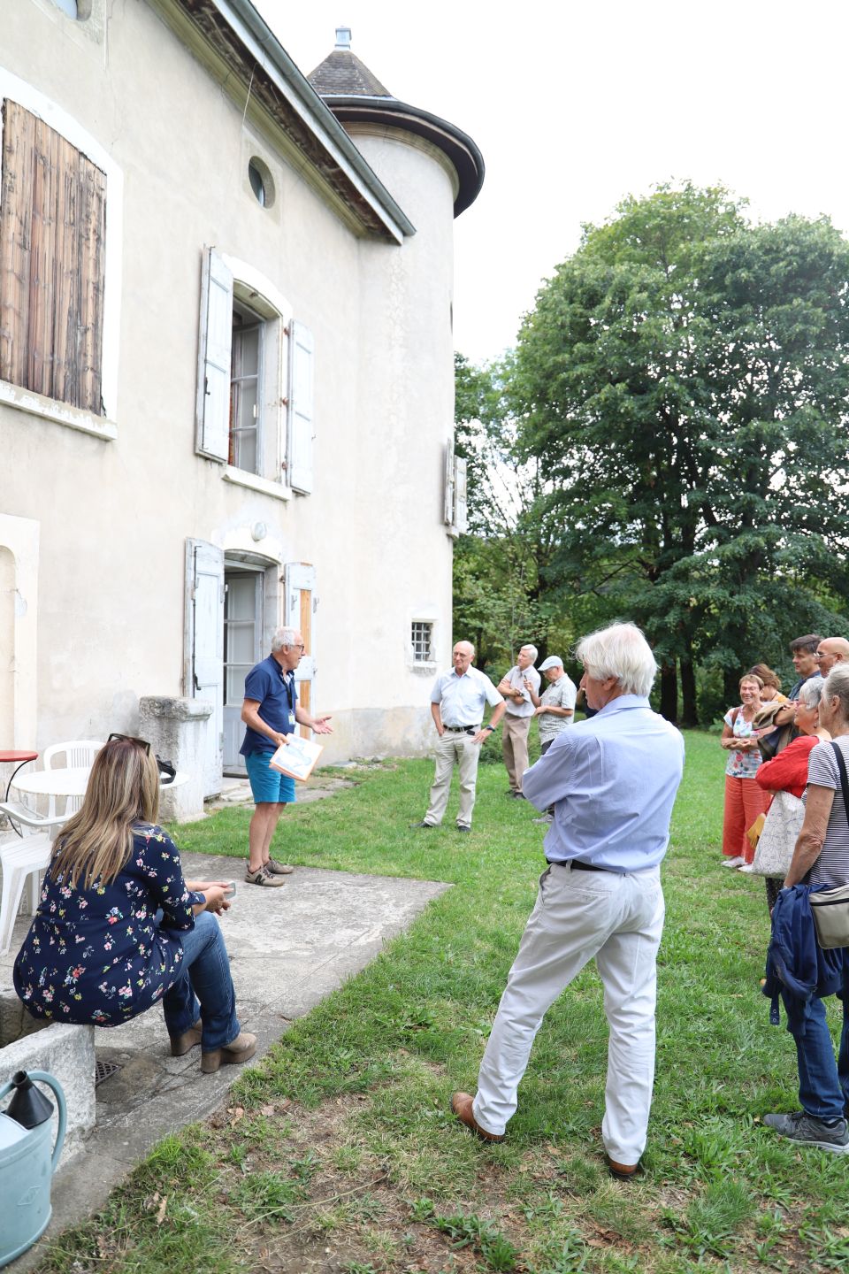 Marc Mingat, président du GRAPHE, a animé avec passion, humour et pédagogie les visites du château Saint-Jacques le samedi après-midi.