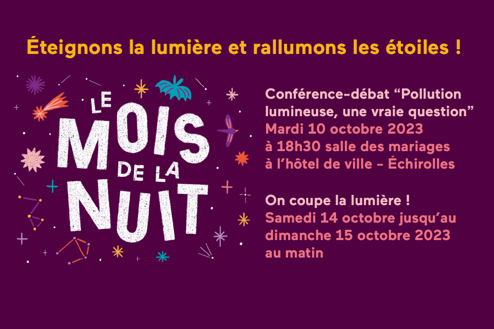 Le Mois de la Nuit à Echirolles Visuel pour le Mois de la Nuit 2023