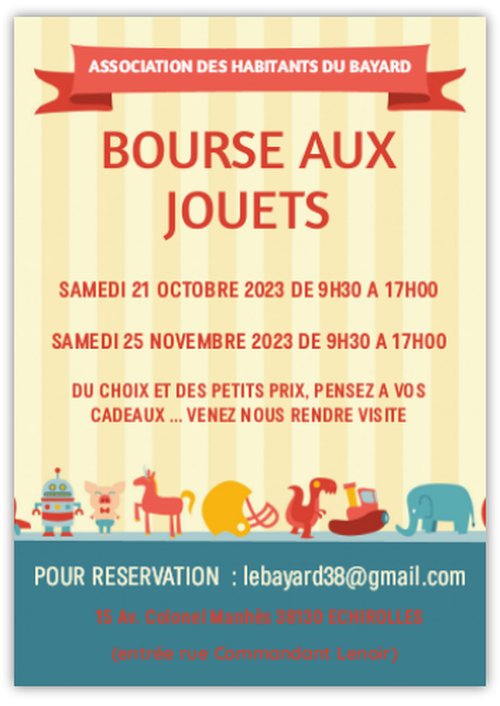 Bourse aux jouets Affiche de la bourse aux jouets