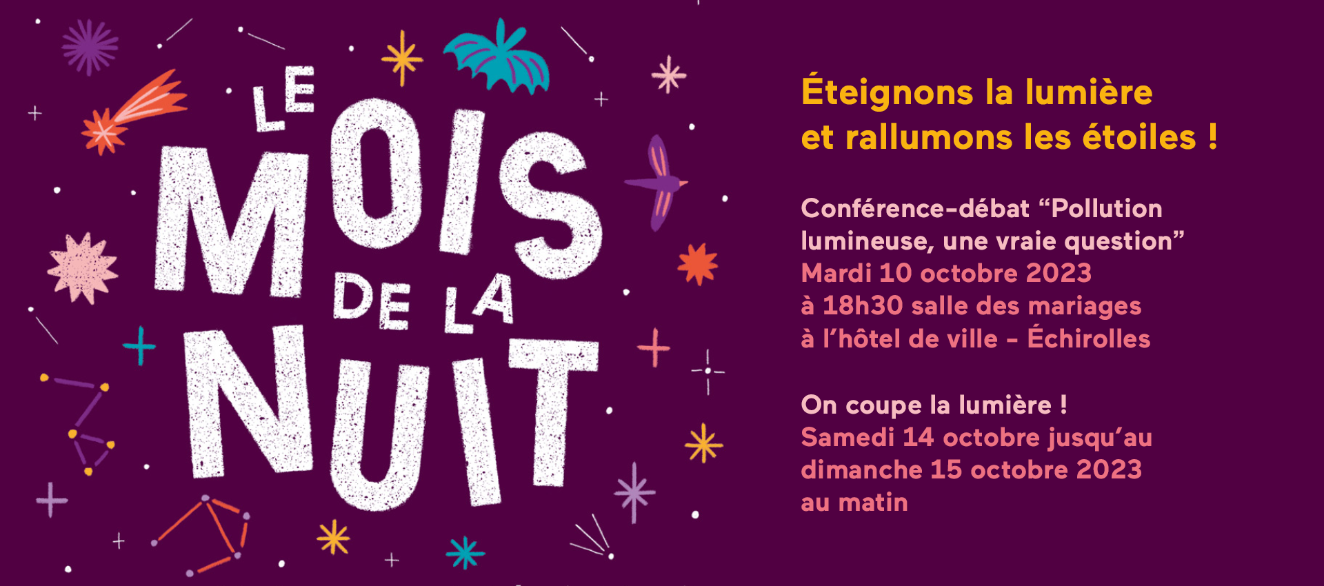 Slider d'illustration du Mois de la nuit à Echirolles