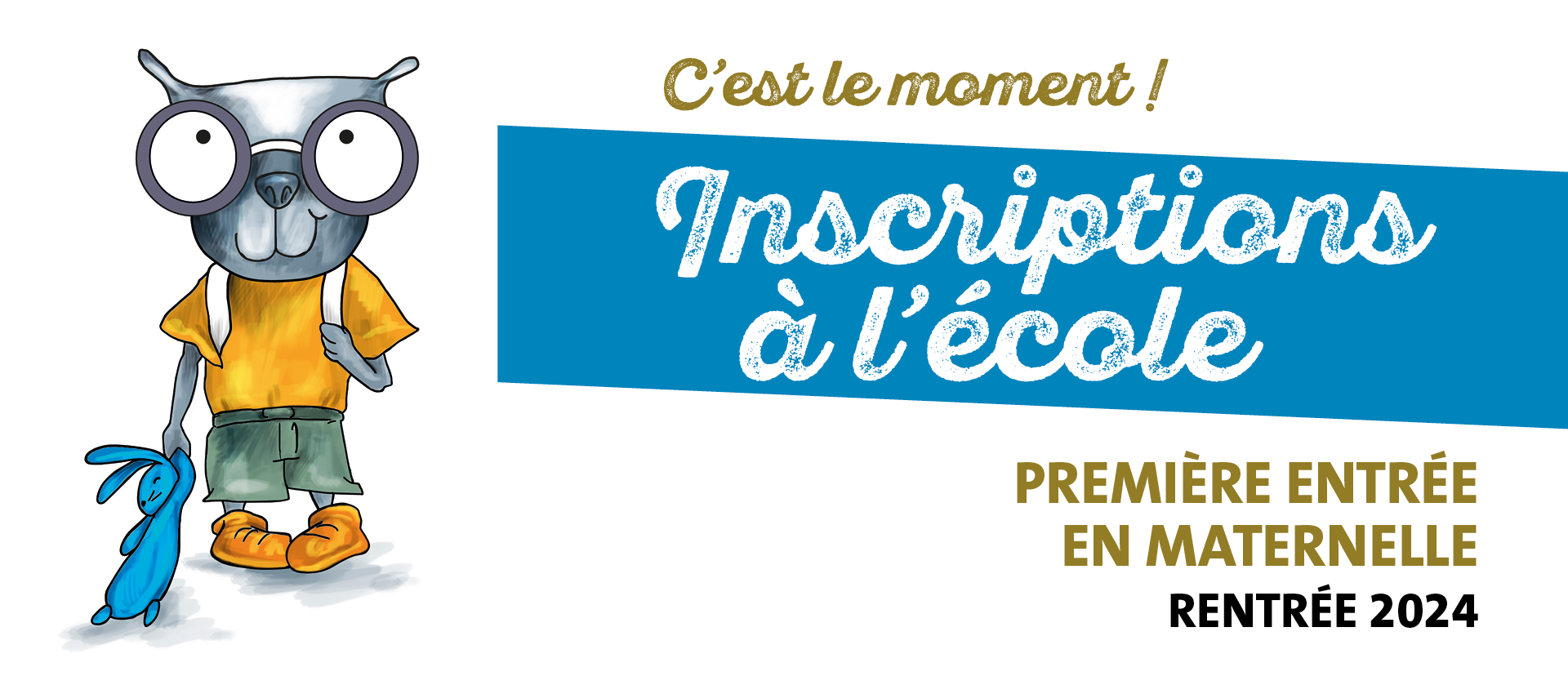 Slider pour les inscriptions à l'école (rentrée 2024)
