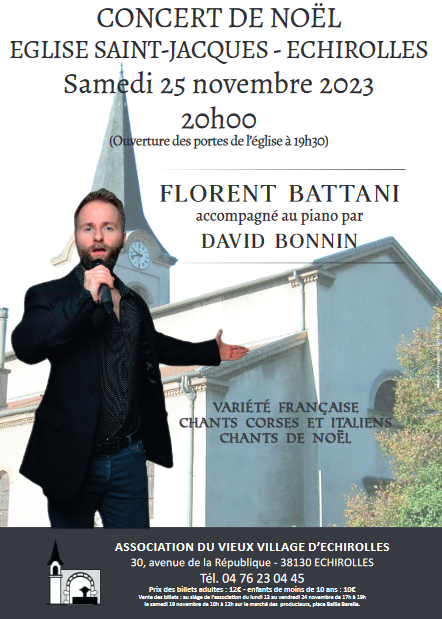 Affiche du concert de Noël 2023 de l'AVVE