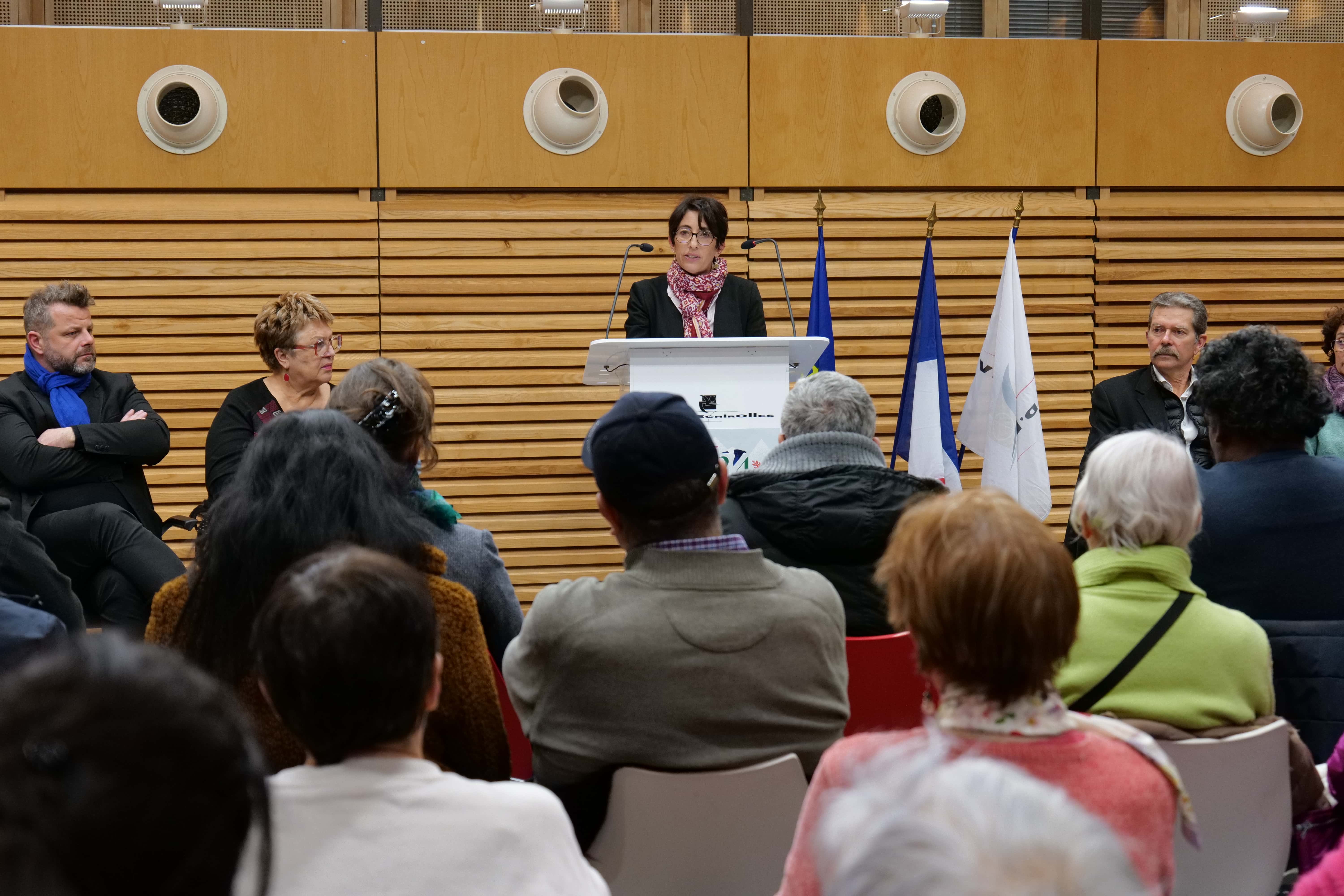 Amandine Demore présentait ses voeux au monde solidaire ce 11 janvier.