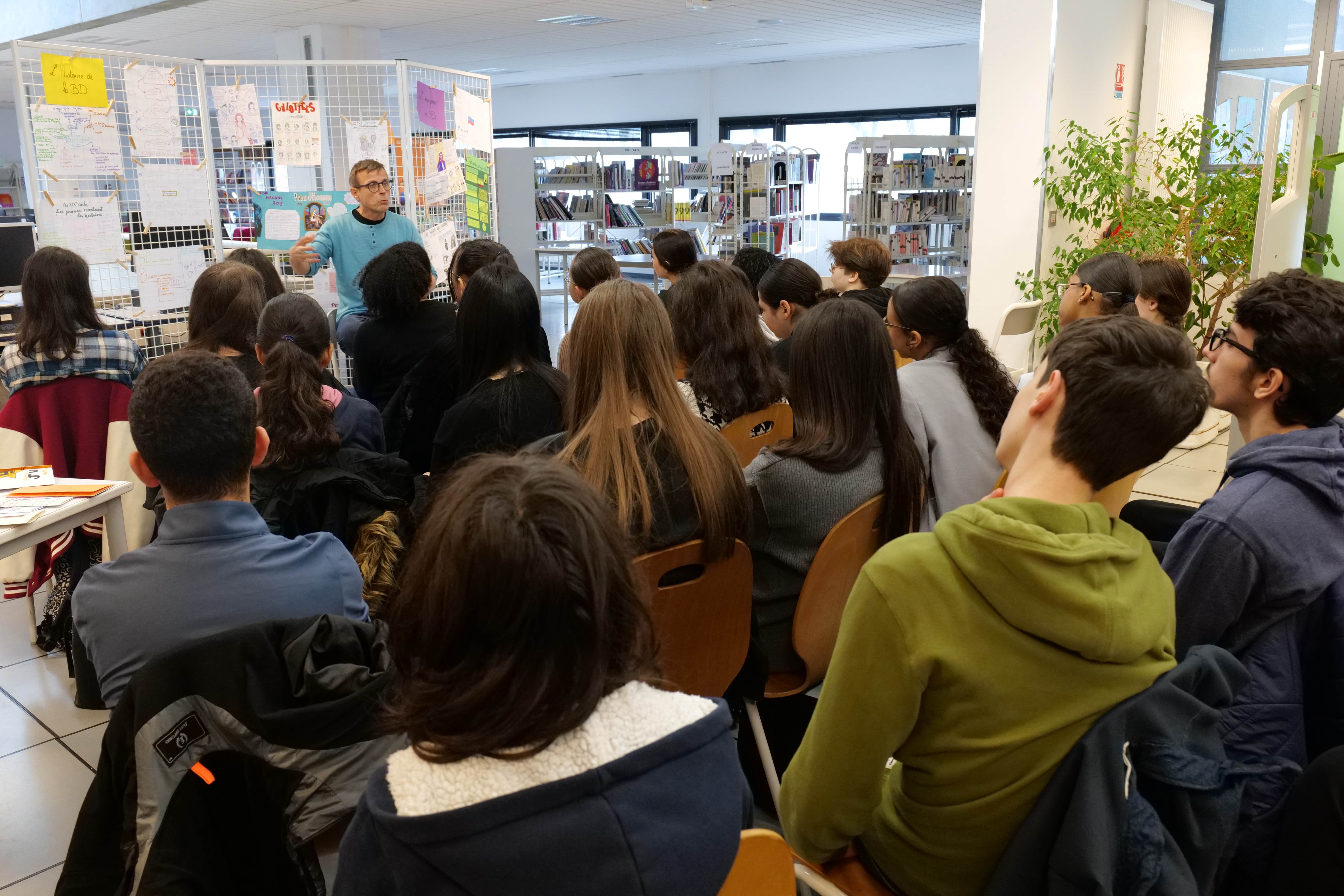 Laurent Galandon est venu parler de son métier d'auteur de BD.