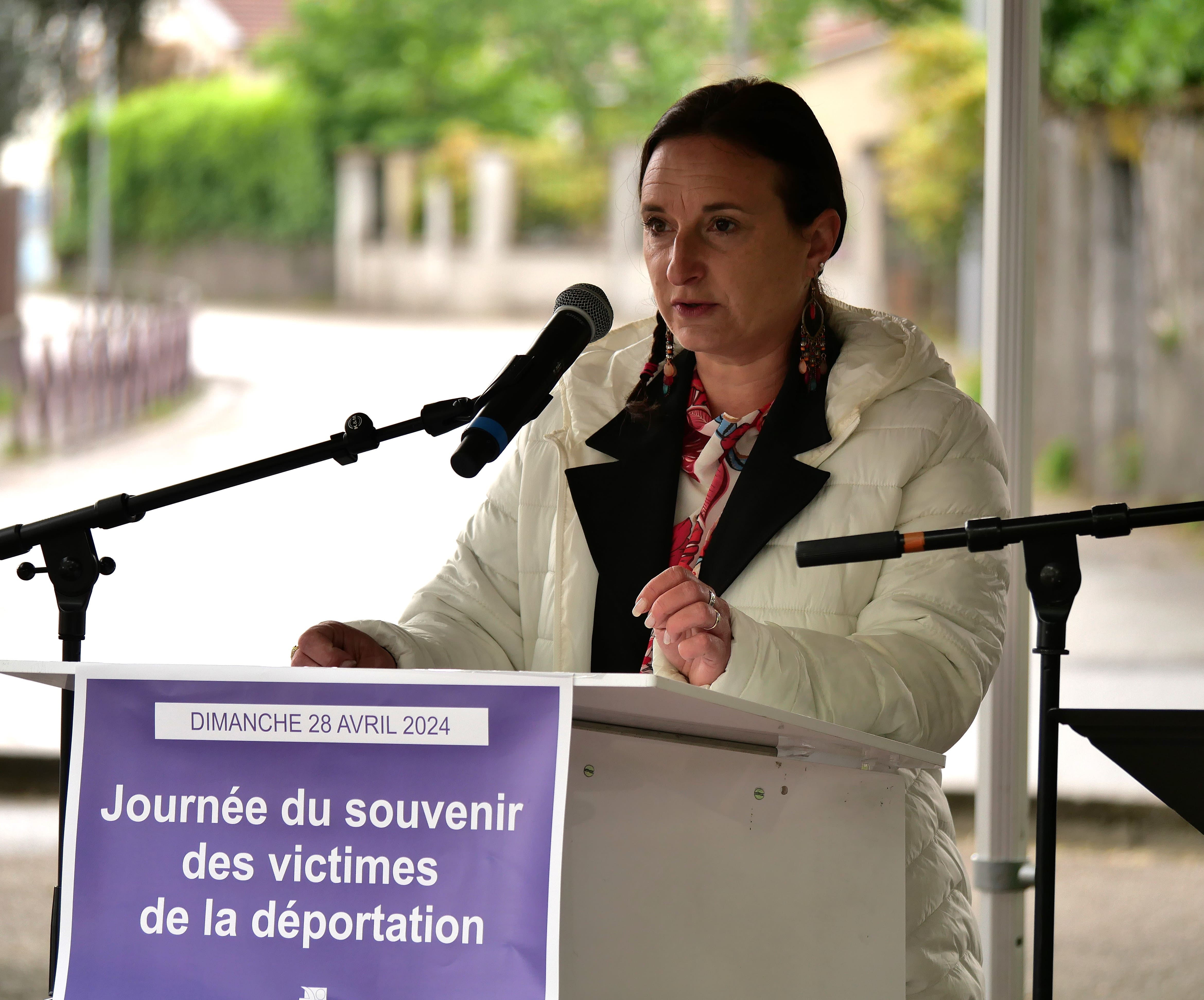 Stéphanie Noca, secrétaire générale de la Fédération Nationale des Déportés et Internés Résistants et Patriotes de l’Isère.