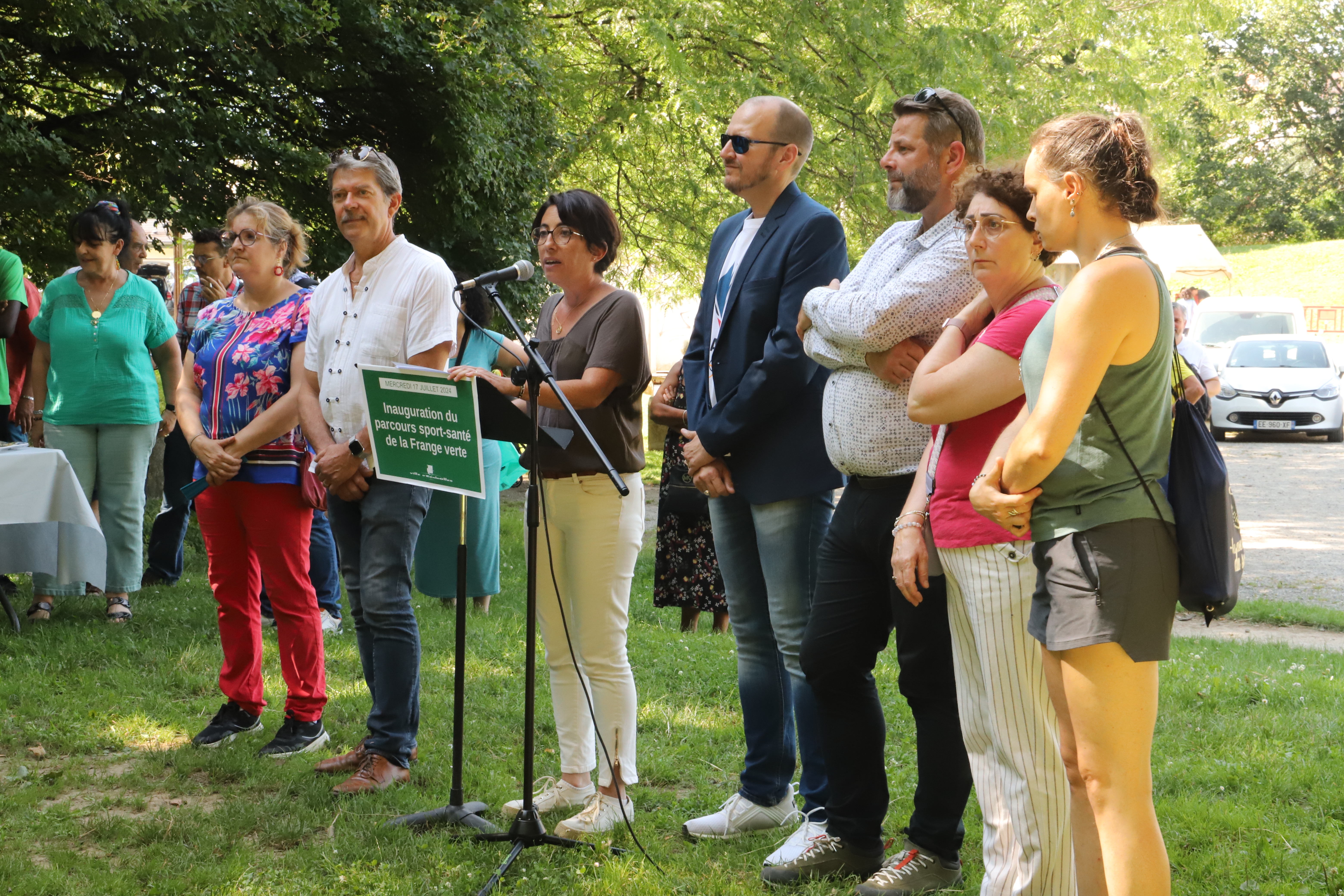 Discours d'inauguration par la Maire Amandine Demore