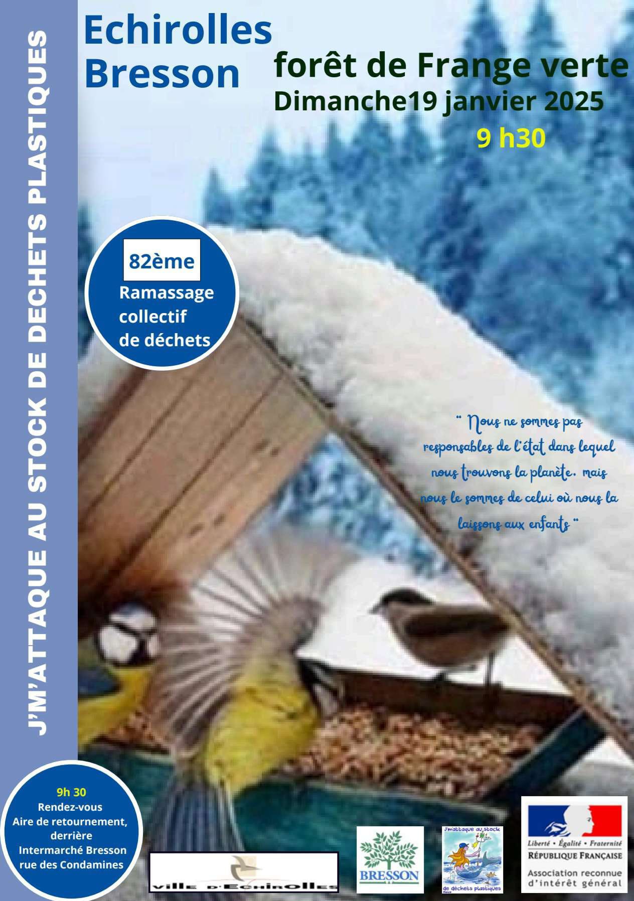 82 ème ramassage de déchets foret de frange verte dimanche 19 janvier 2025 82 ème ramassage de déchets foret de frange verte dimanche 19 janvier 2025