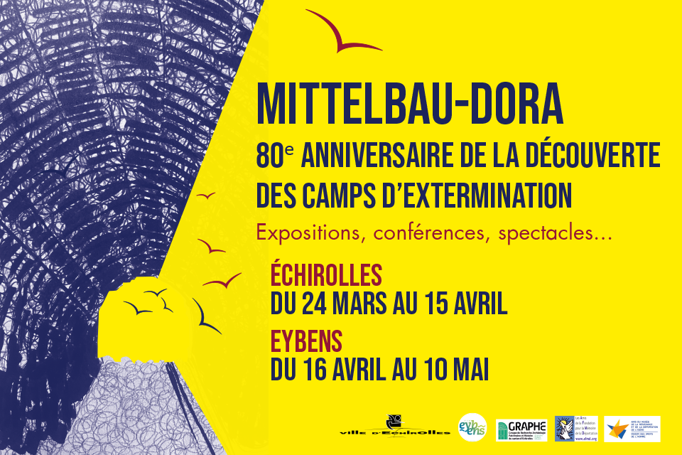 Mittelbau-Dora, 80e anniversaire Visuel de l'exposition Mittelbau-Dora 2025
