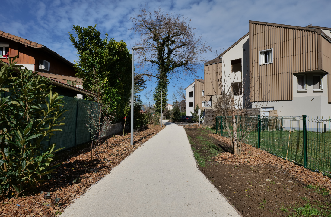 Le corridor écologique Frange-Verte République Photo du corridor Frange-Verte République pendant les travaux