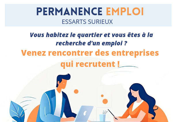 permanences emplois Personnages qui se rencontrent et qui discutent
