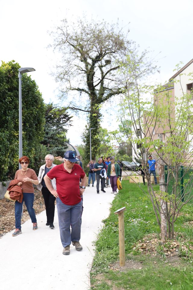 Habitant-es et riverain-es du secteur ont pu (re)-découvrir l'aménagement et les plantations réalisées dans le cadre du projet, jusqu'au parc des Templiers et son bel étang, inaugurés à l'automne. Prochaine étape, la copropriété Moquet Templier en 2024-2025.