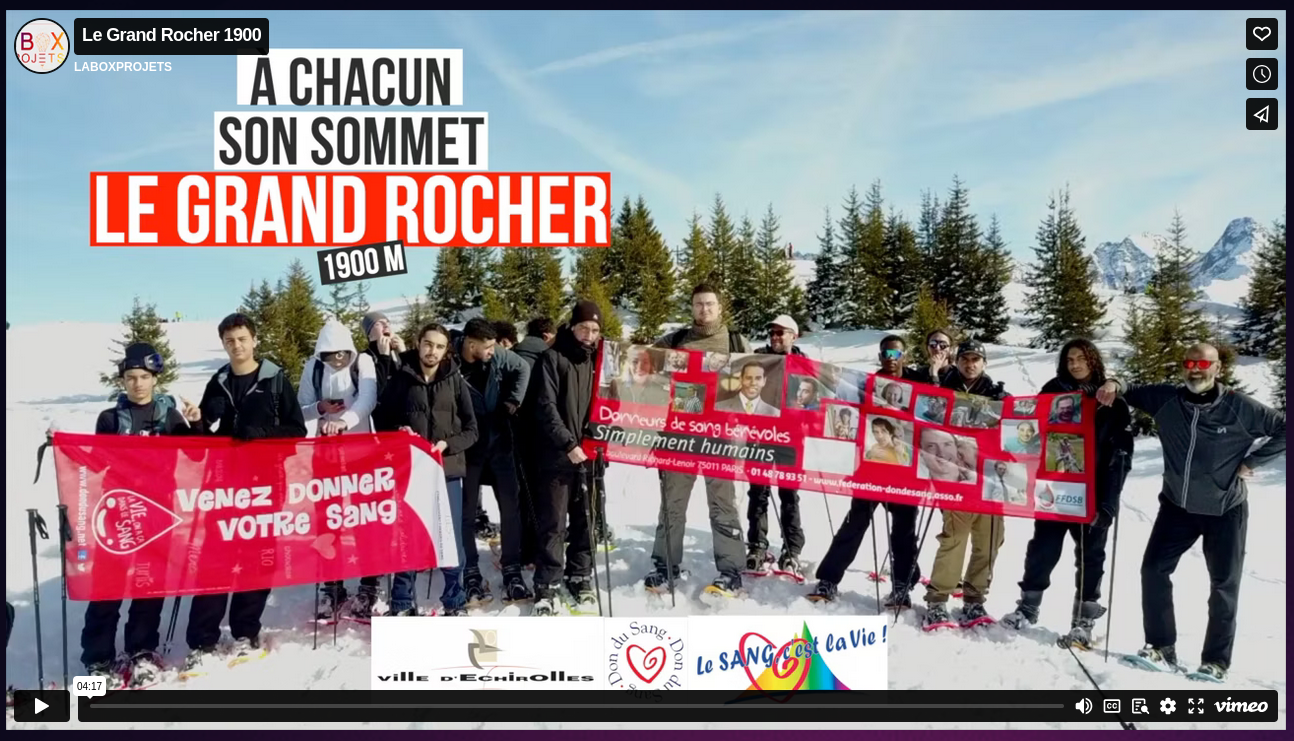 La Petite Poussée suit les jeunes dans leur préparation : don de sang et sorties montagne.