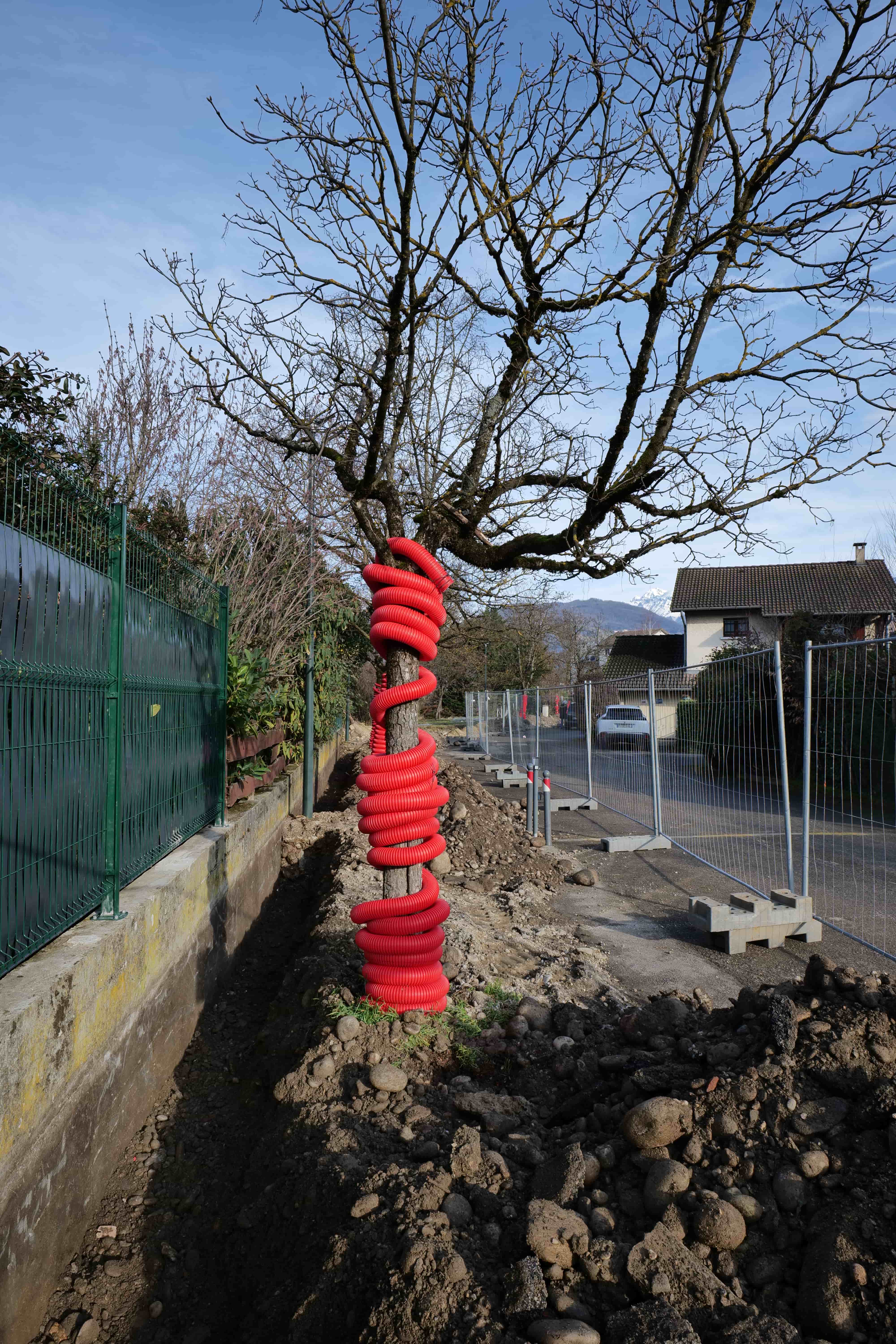 Les arbres sont conservés en grand majorité.