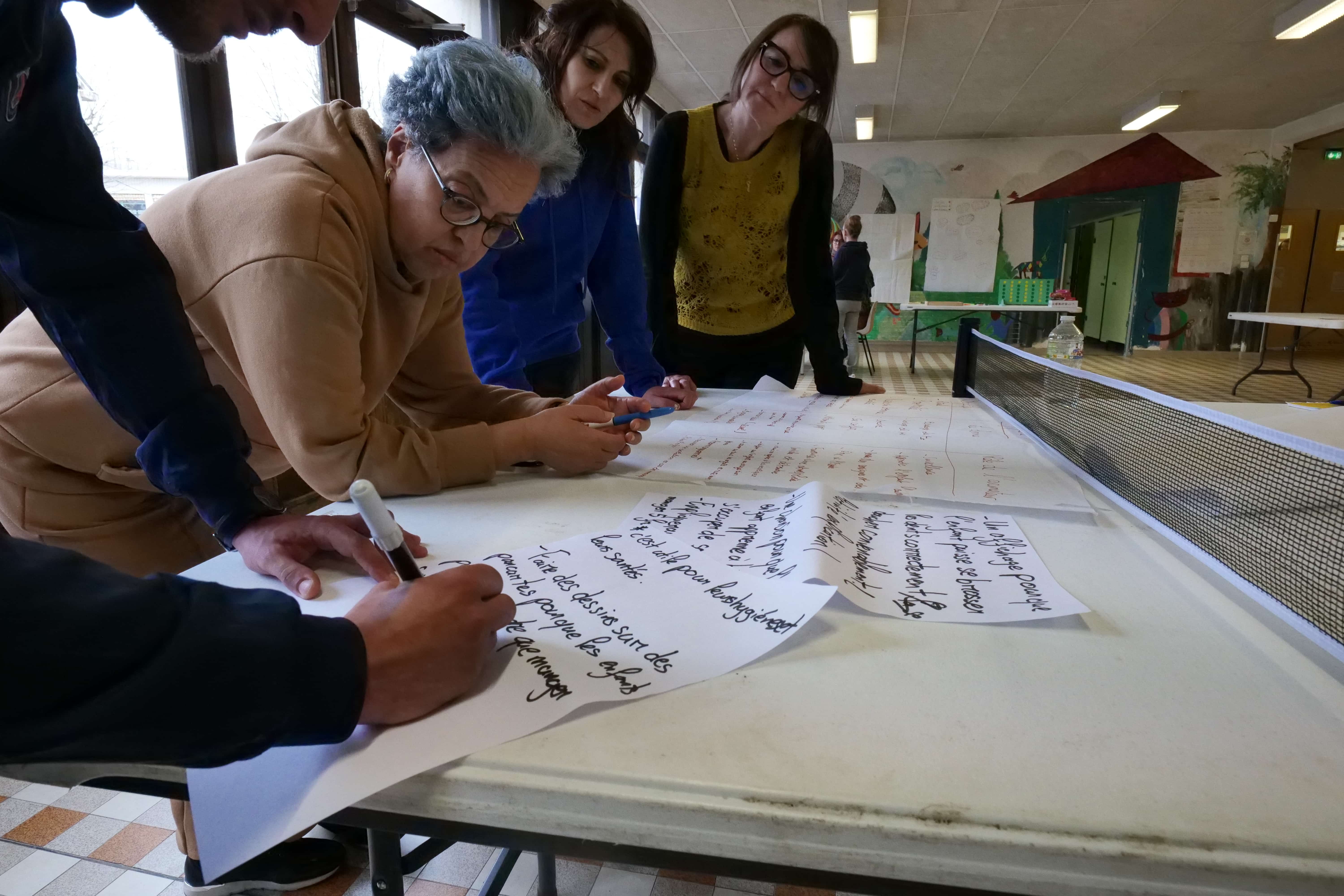 Chaque groupe devait réfléchir à la notion d'autonomie chez l'enfant.