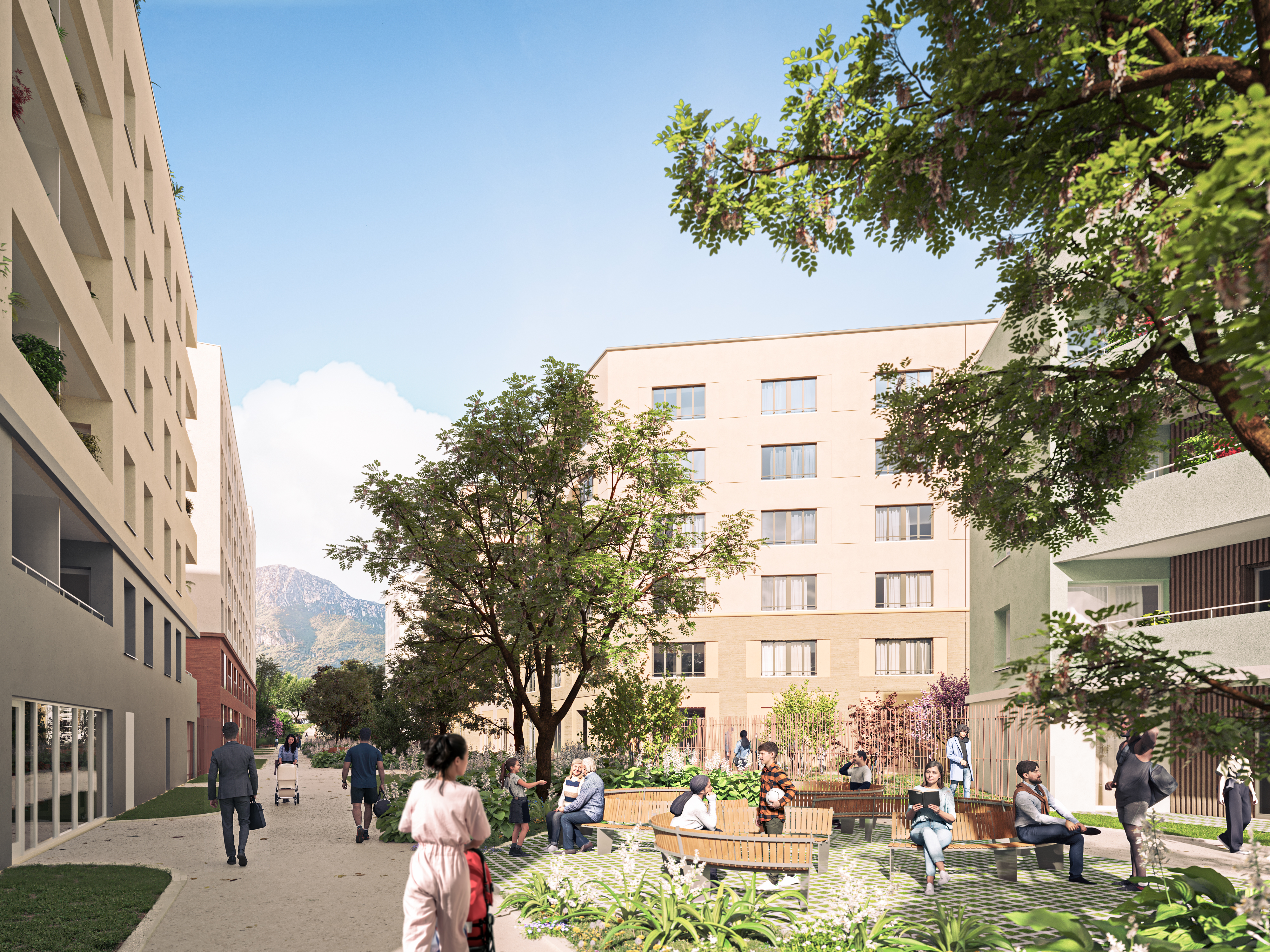 Des espaces de rencontres, des commerces et logements intergénérationnels vont voir le jour.