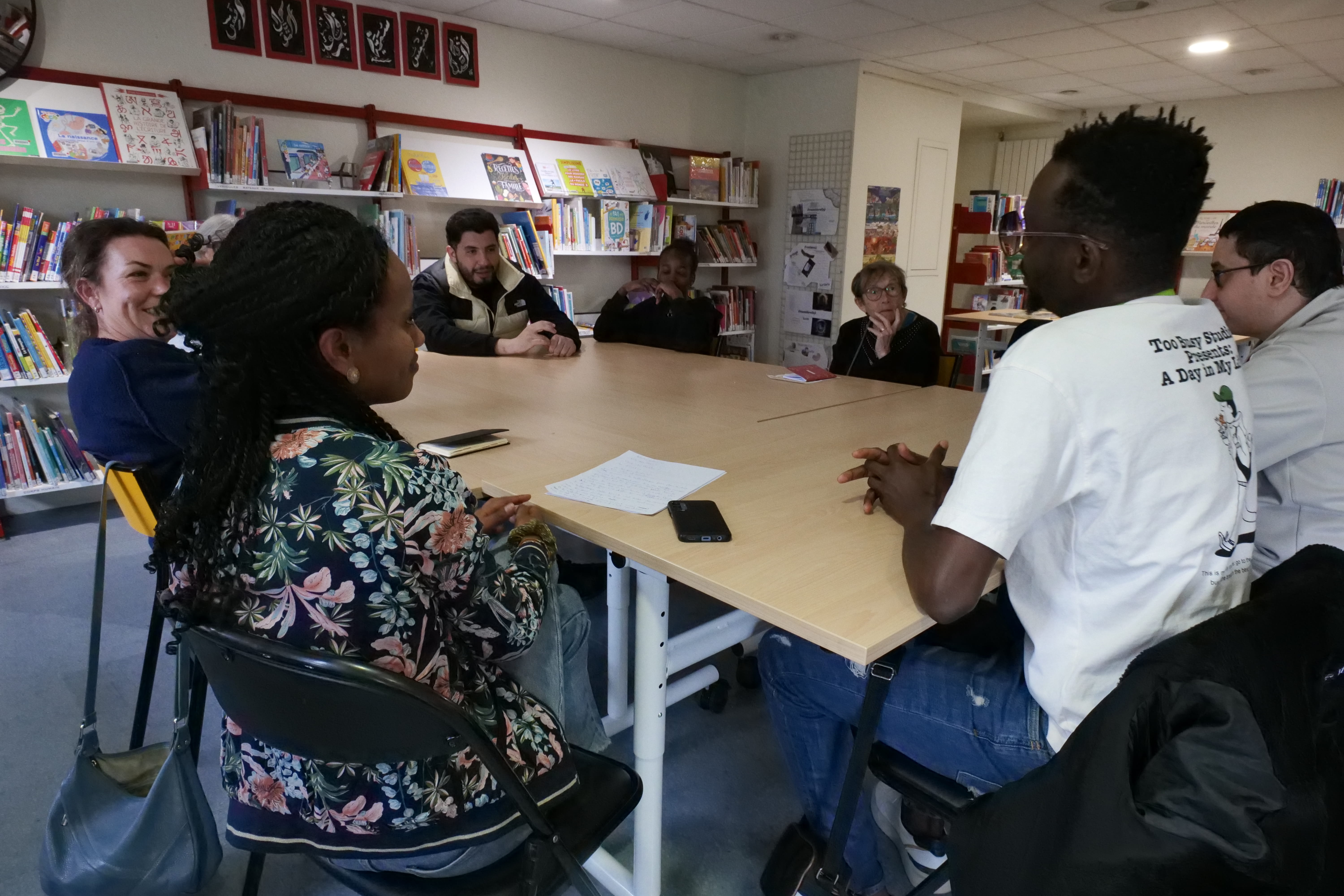 Les participants étaient amenés à parler de leur relation à la lecture et à la bibliothèque.