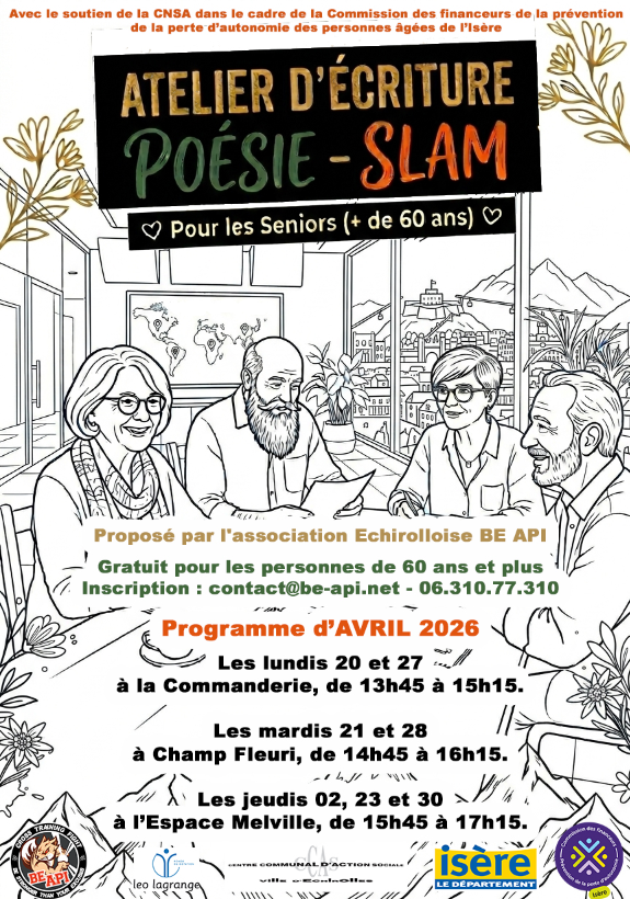 Atelier d'écriture posésie-slam