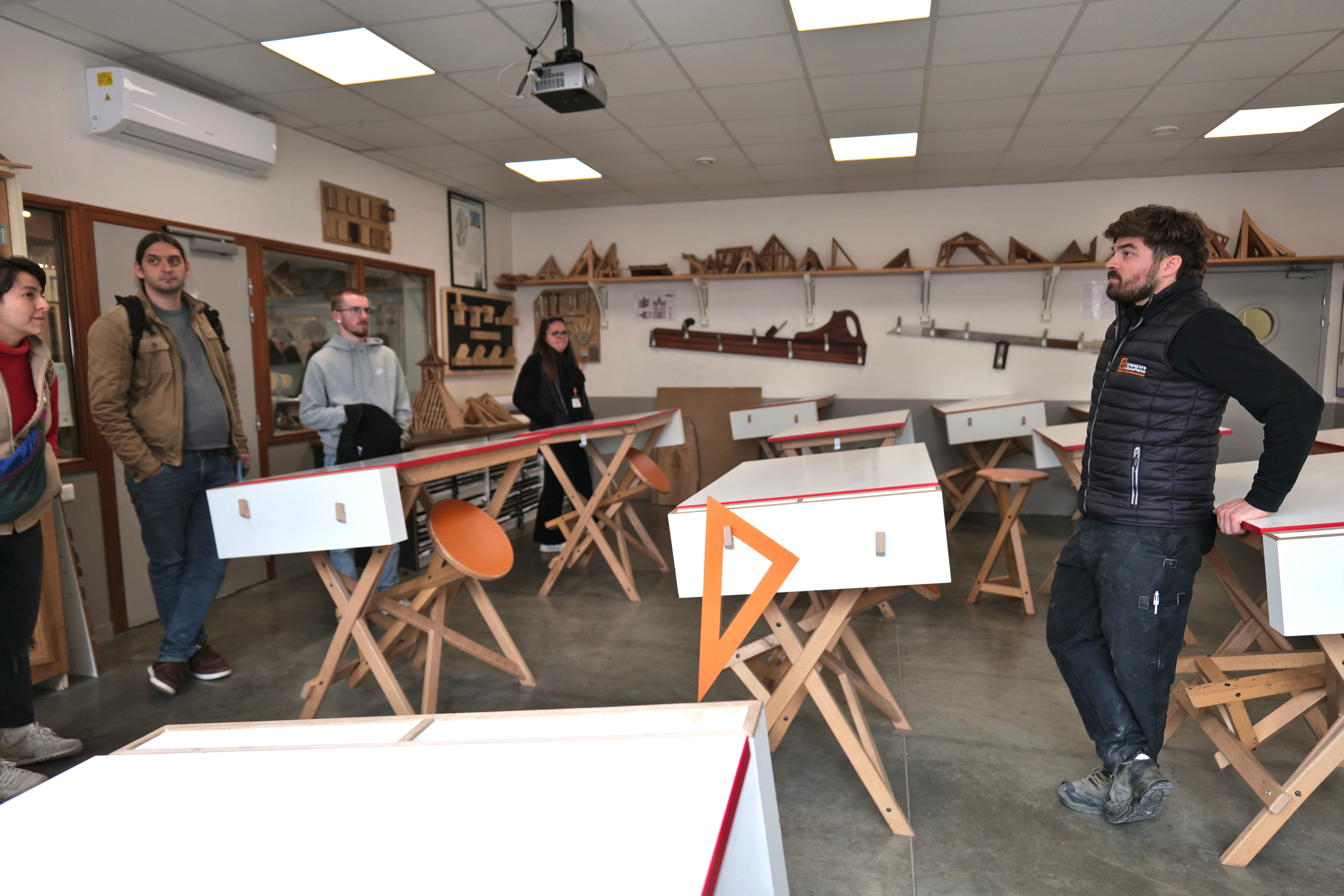 Quentin Francon, formateur charpentier et ancien apprenti du Tour de France des Compagnons du Devoir, a témoigné de son parcours