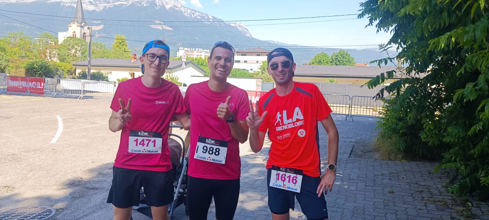 Le podium des coureurs du jour.