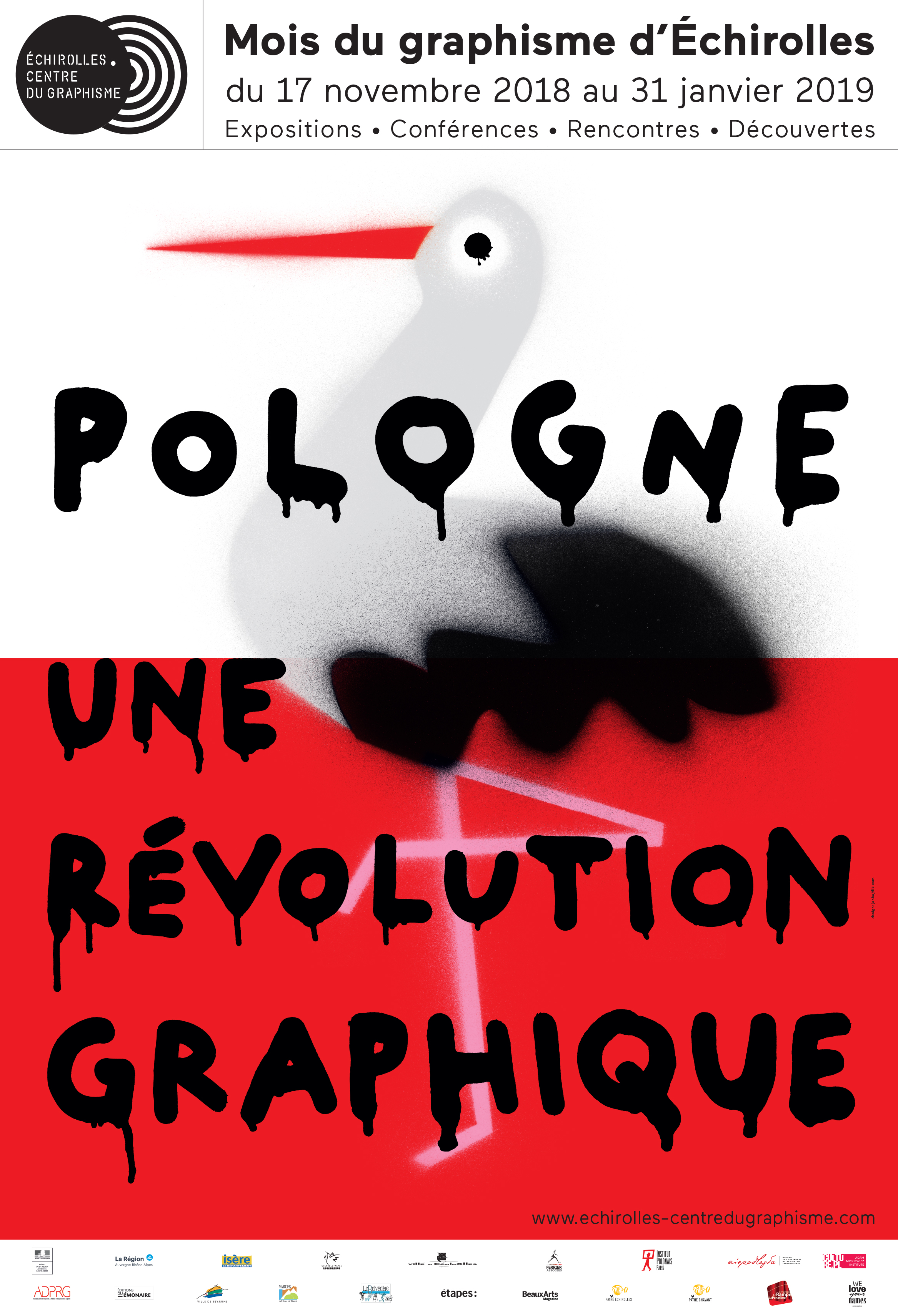 Affiche Mois du graphisme 2018 Pologne une révolution graphique