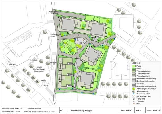 Plan de l'aménagement du secteur des Ecureuils