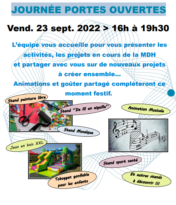 Flyer de la Journée Portes Ouvertes MDH Anne Franck